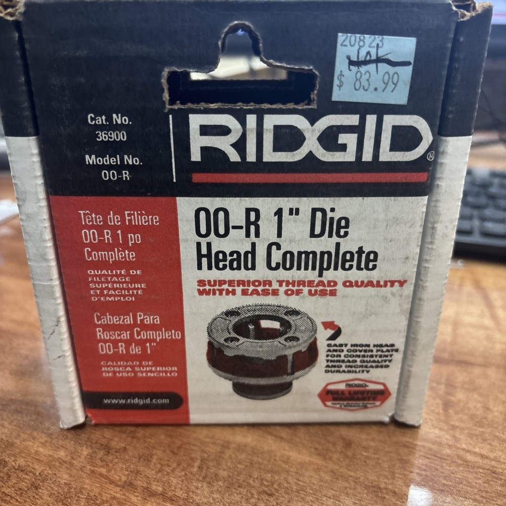 RIDGID 36900 Die Head NPT 1 Inch Right Hand Manual Threader