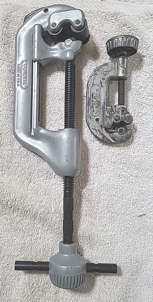 General Pipe Cutters #120 1/8-11/8&rdquo; & #127, 2 5/8&Prime; Set Of 2 USA MADE TOOLS.