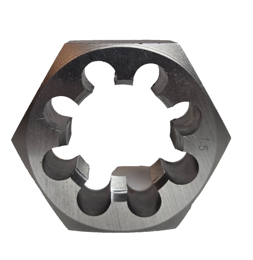 Drill America M36 X 1.5 Carbon Steel Hex Rethreading Die, DWTSMH36X1.5