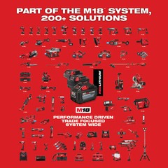 Milwaukee 2817A-21 M18 Drum Machine w/ 3/8&Prime; Cable