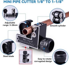 Tube Cutter Set 8 in 1, Heavy Duty Pipe Cutter 1/8&rdquo;-2&rdquo;, Mini Pipe Cutter 1/8 t