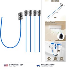 16-Inch Flexible AC Drain Line Cleaning Brush, 5-Pack, for Condensate P-Trap &hellip;