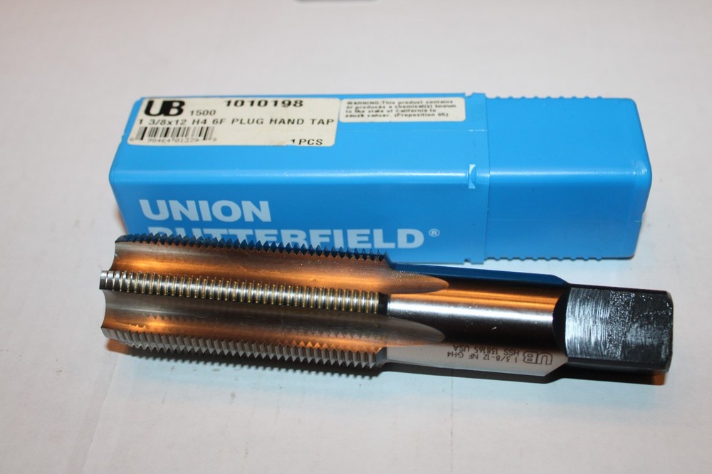 UNION BUTTERFIELD 1010198 H4 6F PLUG HAND TAP &ndash; 1-3/8 X 12 &ndash; 6 1/8&Prime; OAL &ndash; NEW