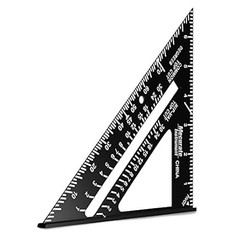 Mecurate 7&Prime; Rafter Square &ndash; Heavy-Duty Die-Cast Aluminum Tool for Carpentry