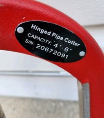 Hinged Pipe Cutter CAPACITY 4&Prime;-6&Prime; S/N: 20672091 NICE-LOOKING!!