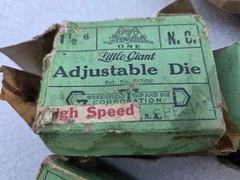 GTD Greefield / Little Giant 2-piece dies 1 1/2-6 (M-23a)