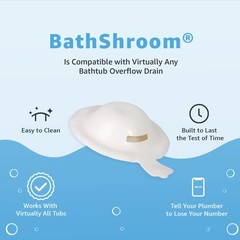 BathShroom Bathtub Overflow Drain Cover &ndash; Bath Tub No Size, White
