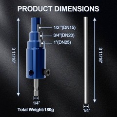 2 Pack Adjustable Broken Pipe Extractor Tool for Electric Drill & Manual Use &ndash; R