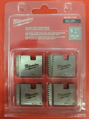 Milwaukee Model №: 48-36-1104 1-1/4 in. (1.25&Prime;) ALLOY NPT Pipe Threading Dies