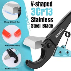 SHALL PEX Pipe Cutter, Cuts up to 1-3/8&rsquo;&rsquo;, Fast Tubing Blue-black