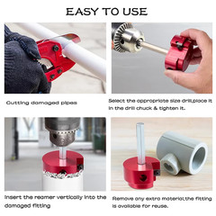 Plastic Pipe 6 PPRK6 Fitting Reamer Kit FIT 1/2&Prime; drills PVC Pipe Reamer Tool NEW