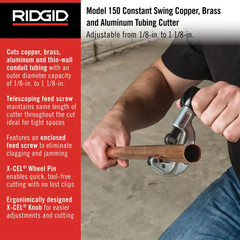1/8 In. to 1-1/8 In.150 Constant Swing Copper Pipe & Stainless Steel Tubing Cutt