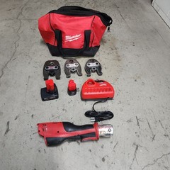 Milwaukee 2473-22 M12 FORCE LOGIC Press Tool Kit with 3 Jaws Used No Case