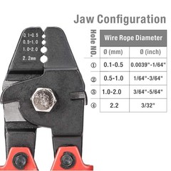 iCrimp Wire Rope Swager for Crimping Fishing Lines Up To 2.2mm 250 mm, Black