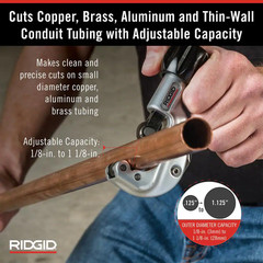 1/8 In. to 1-1/8 In.150 Constant Swing Copper Pipe & Stainless Steel Tubing Cutt