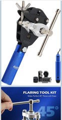 45&deg; Flaring Tool Kit, Single Flaring Tool for 1/8&Prime; &ndash; 3/4&Prime; Tubing, Professional