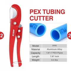 PEX Clamp Tool Kit 3 8-1 w Rings & Tubing Cutter &ndash; All-in-one Crimping Set