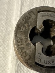 7/8&Prime; NC 9 Little Giant Pipe Threader Die Head 2 3/4&Prime; USA