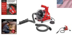 Lightweight 120V Drain Cleaning Kit with Inner Core Cable & Guide Hose &ndash; Red