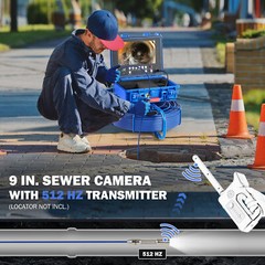 Sewer Camera 230ft/70m Pipe Inspection Camera 512hz Self-leveling Meter Counter