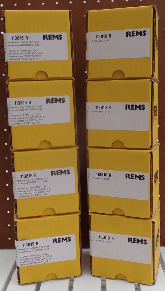 4 Industrial Pipe Deburring / Reaming tools with drill adapters 10-42mm REMS