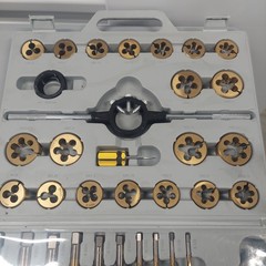 PITTSBURGH 45pc Titanium Nitride Metric Tap & Die Set &ndash; Thread Repair & Creation