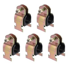 5 Pcs Rubber Cushion Strut Clamps, 1&Prime; OD Carbon Steel Pipe Strut Clamp