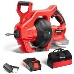 SHALL 20V Cordless Drain Auger, for 3/4&rsquo;&rsquo;-2&rsquo;&rsquo; Sewer Pipe, Sink Toilet Bathroom