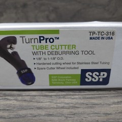 SSP Turn Pro Tube Cutter Tubing Black Blue With Deburring Tool USA Made New