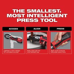 MILWAUKEE M12 FORCE LOGIC PRESS TOOL KIT WITH 4 JAWS #2473-22 *SLIGHTLY USED*