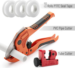 Bates- PVC Pipe Cutter, Cuts up to 1-1/4&Prime; Inch, Mini Tube Cutter 1/8&Prime; to 7/8&Prime;, R