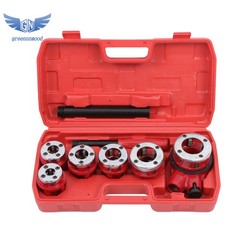 Ratchet Pipe Threader Kit Ratcheting Pipe Threading Tool Set w/ 6 Dies Manual