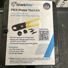 SharkBite 33478 PEX PressToolKit 1/2 3/4 1&rdquo; Multitool Head ASTM F-3347/3348(503)