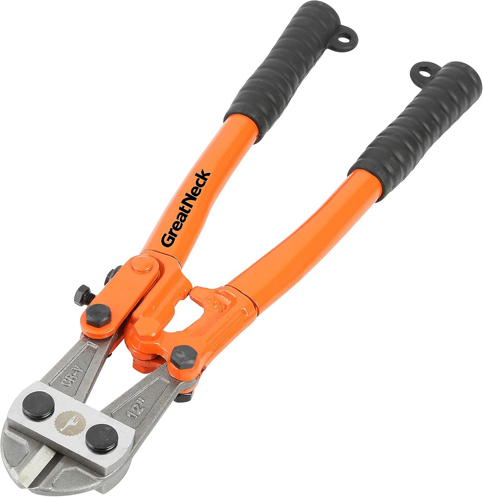 Greatneck BC12 Bolt Cutters, 12 Inch | Cut Chain Link, Wire, Nails, Bolts, Barb