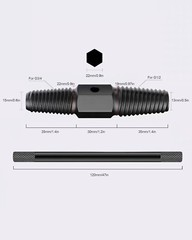 Screw Extractor-Damaged Water Pipe Removal Tool with 1/2 Inch and 3/4 Inch Valve