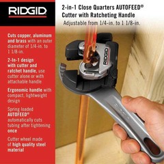 RIDGID 118 2-in-1 Close Quarters AUTOFEED 1/4 in.-1-1/8 in. Metal Tubing