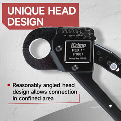 Icrimp Angle Head F1807 PEX Pipe Crimping Tool for Copper Rings &ndash; 1-Inch Angle S