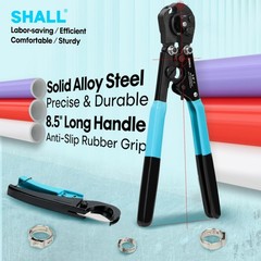 SHALL 2-IN-1 Pex Crimping Clamp Cinch & Remove Tool with Pipe Hose Cutter, Pex P