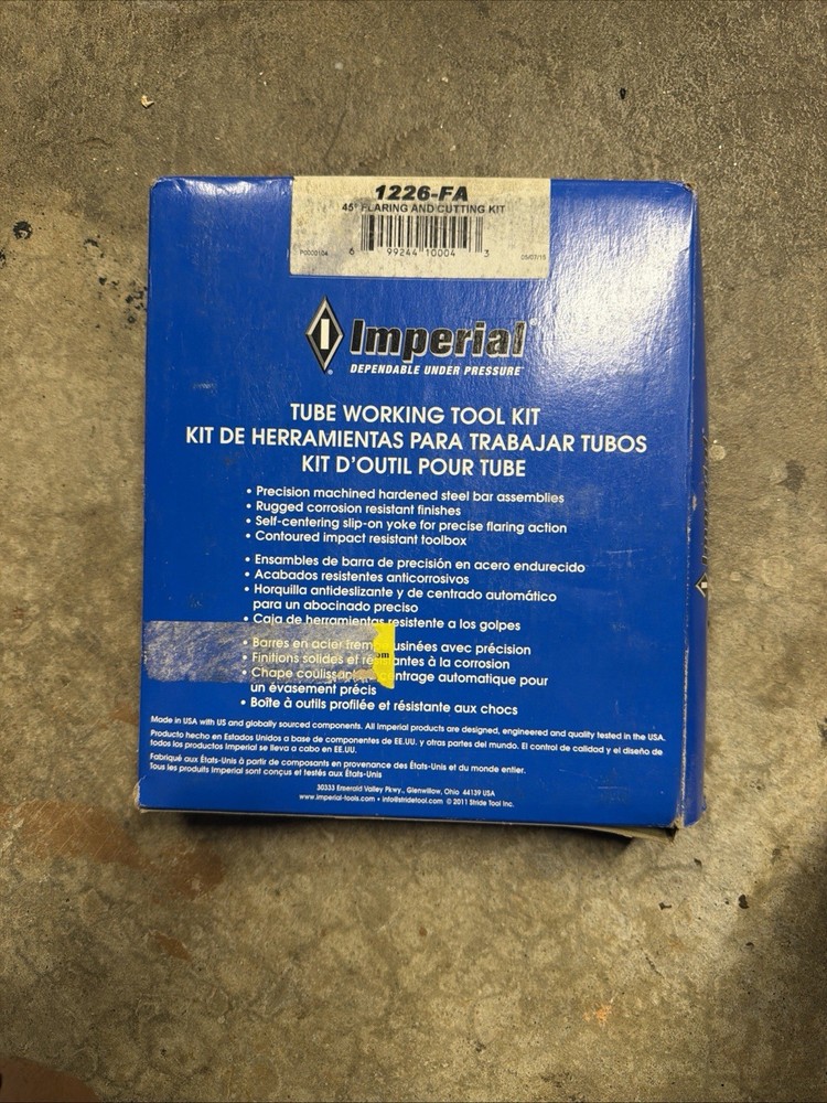 Imperial 45 degree flaring and cutting kit 1226-FA NEW