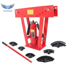 12 Ton Pipe Bender Manual Hydraulic Piping Bending Exhaust Tube Tool With 6 Dies