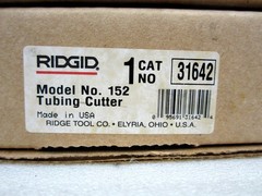 Ridgid No. 152 Quick Acting Pipe Tubing Cutter 31642 &ndash; 100% Made in USA
