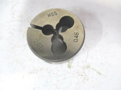 2.6M x 0.45 x 1&Prime; High Speed Steel Adjustable Round Split Die