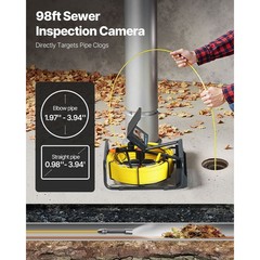 Uimoso Sewer Inspection Camera with 30M Cable and 4.3-Inch LCD Display