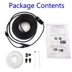 50 FT Pipe Inspection Camera USB Video Sewer Drain Cleaner,Waterproof