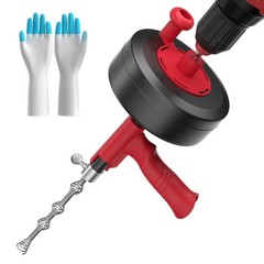35ft Heavy Duty Drain Snake & Auger Tool &ndash; Flexible Plumbing Clog Remover, Drill