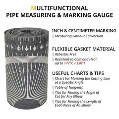 Pipe Wrap Around Measuring Tape Gauge 3-10in Pipe Layout Marking Tool
