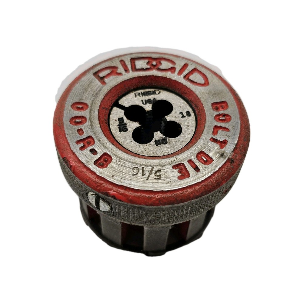 RIDGID BOLT DIE HEAD COMPLETE 5/16&Prime; 18 NC OO-R-B Pipe Threader Dies USA MADE NOS