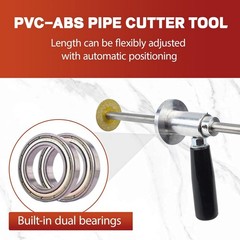 Inside Pipe Cutter for PVC Pipe Cutter, with Handle and 4 Diamond Grit Cutting W