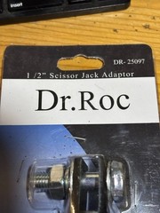 Dr.Roc Scissor Jack Adapter For Use With 1/2 Inch Drive Impact Wrench or 13/16&Prime;