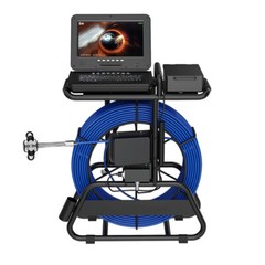 50m Sewer Pipe Inspection Camera 512hz Self-leveling Pipe Camera 10&Prime; Display